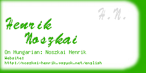 henrik noszkai business card